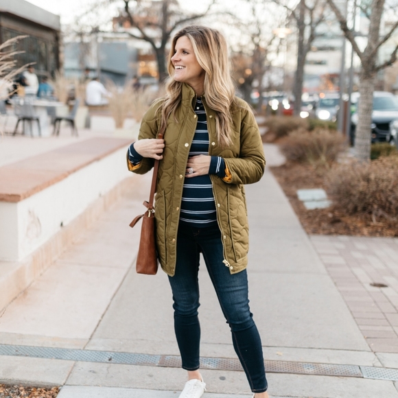 j crew quilted cocoon puffer with primaloft
